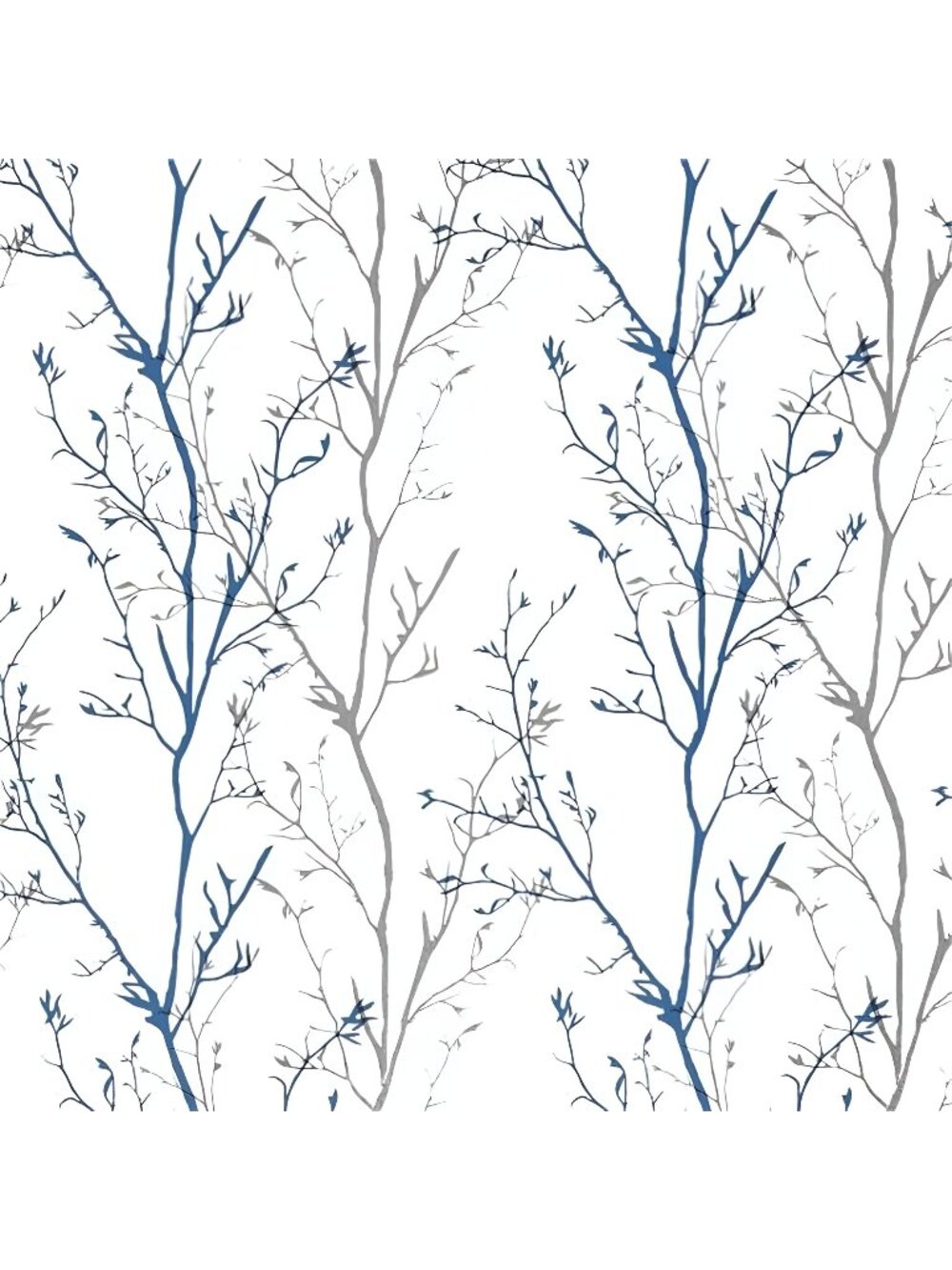 Grey Blue Tree Branches Peel and Stick Contact Paper 17.7" x 78.7"